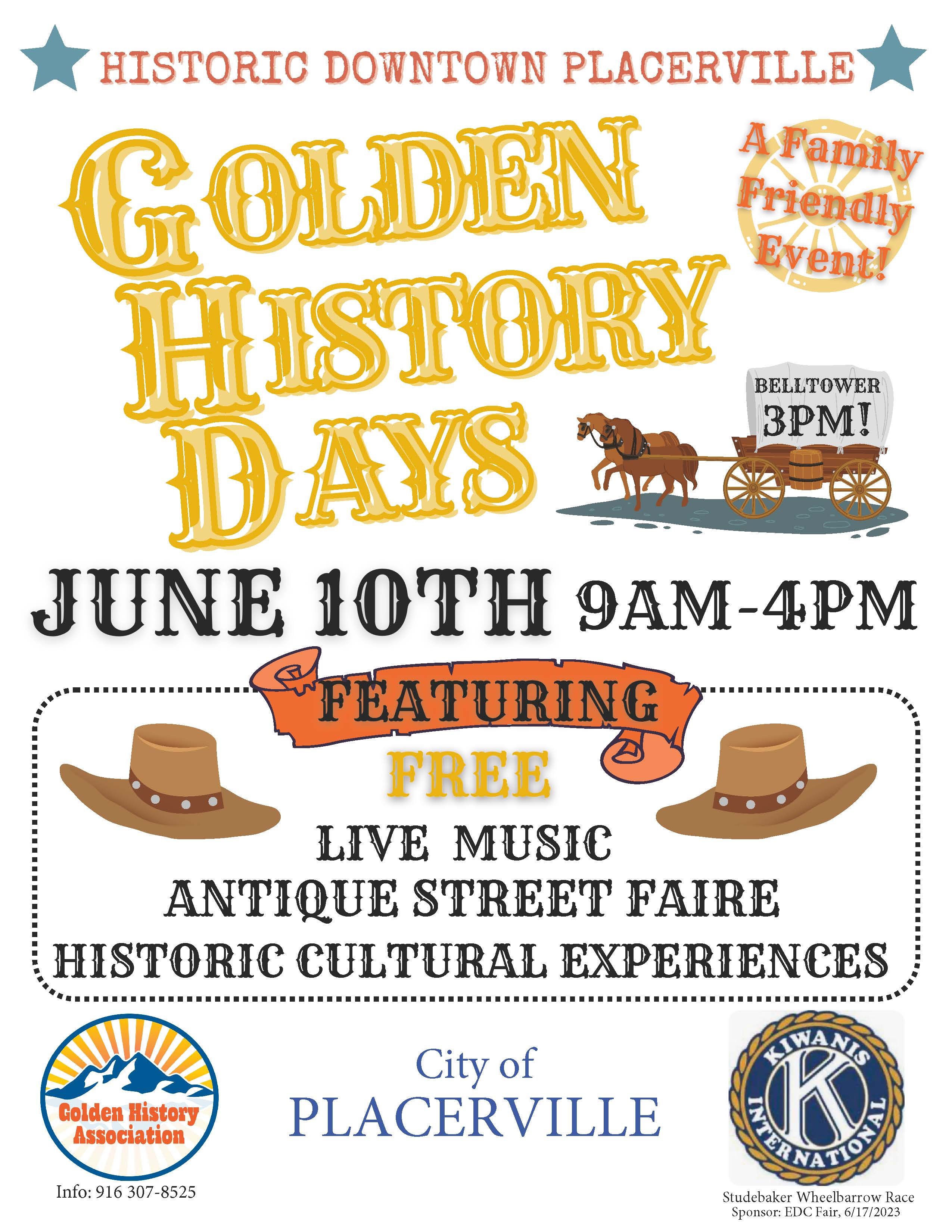 City of Placerville California Golden History Days